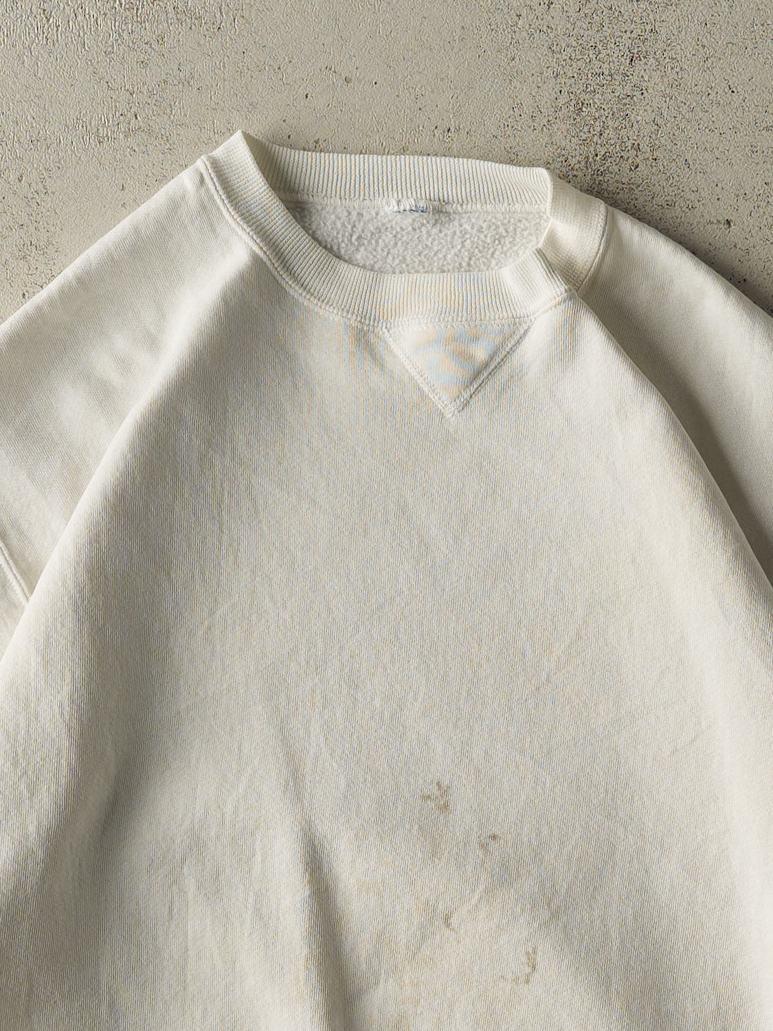 Vintage 90s White Russell Athletic Blank Crewneck (S/M)