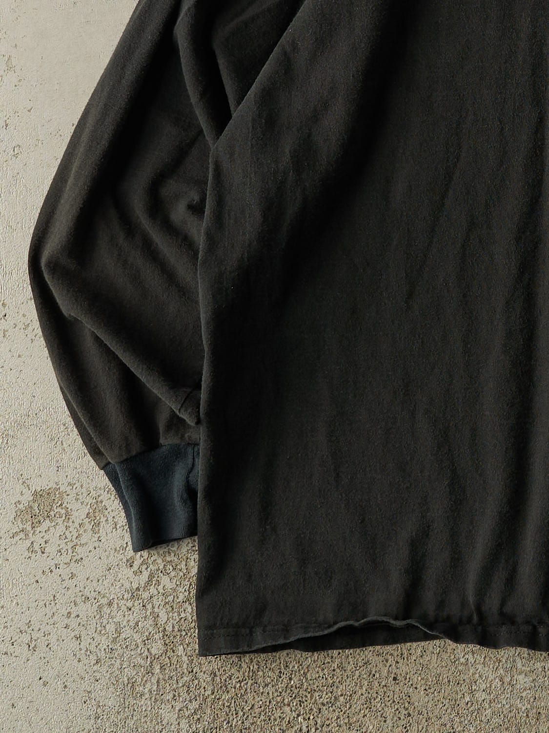 Vintage Y2K Faded Black Russell Athletic Blank Long Sleeve (XL/XXL)