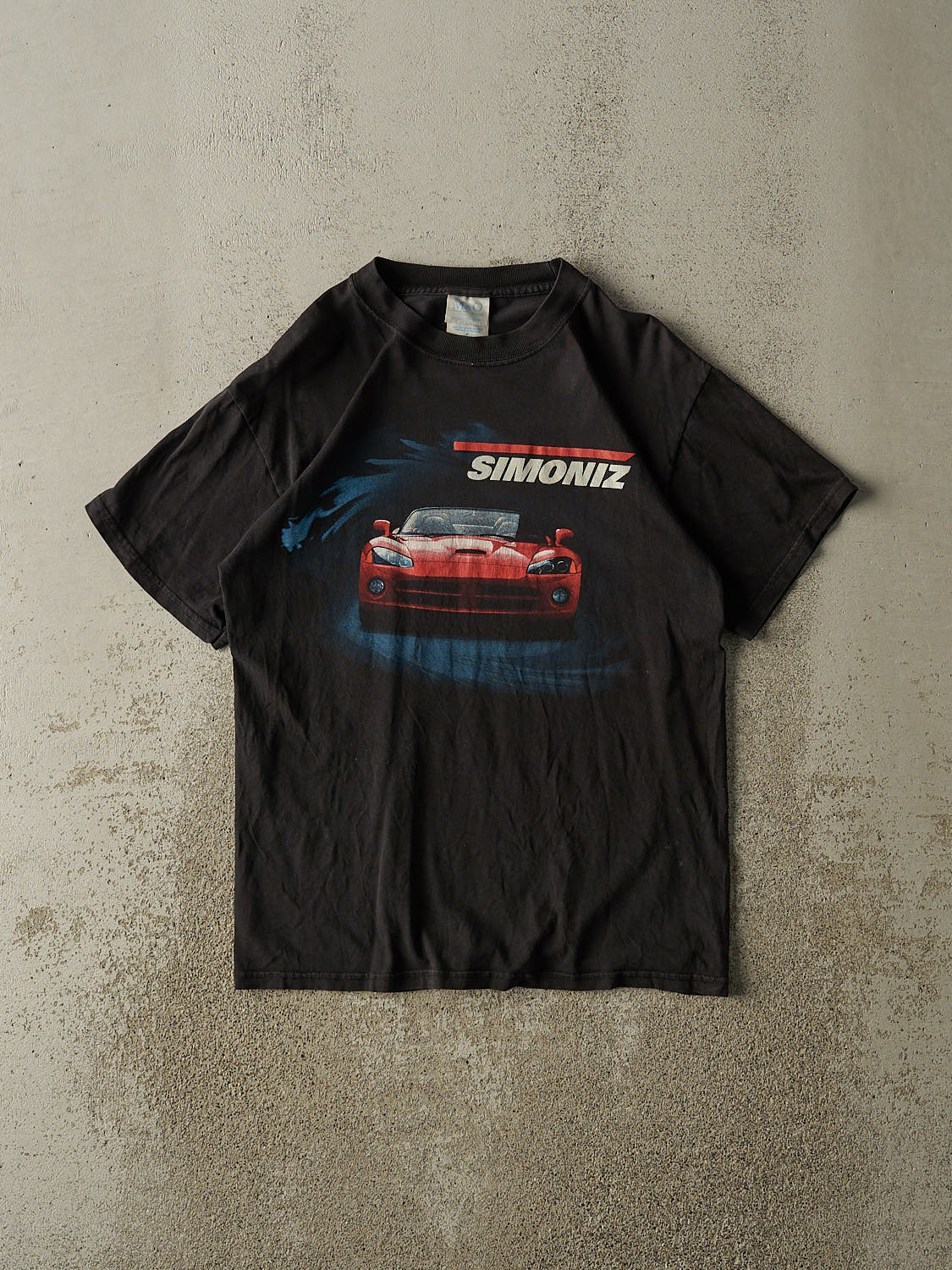 Vintage Y2K Black Simoniz Dodge Viper Tee (XS/S)