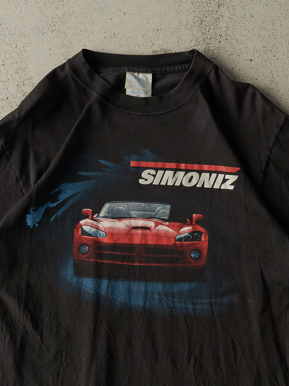 Vintage Y2K Black Simoniz Dodge Viper Tee (XS/S)
