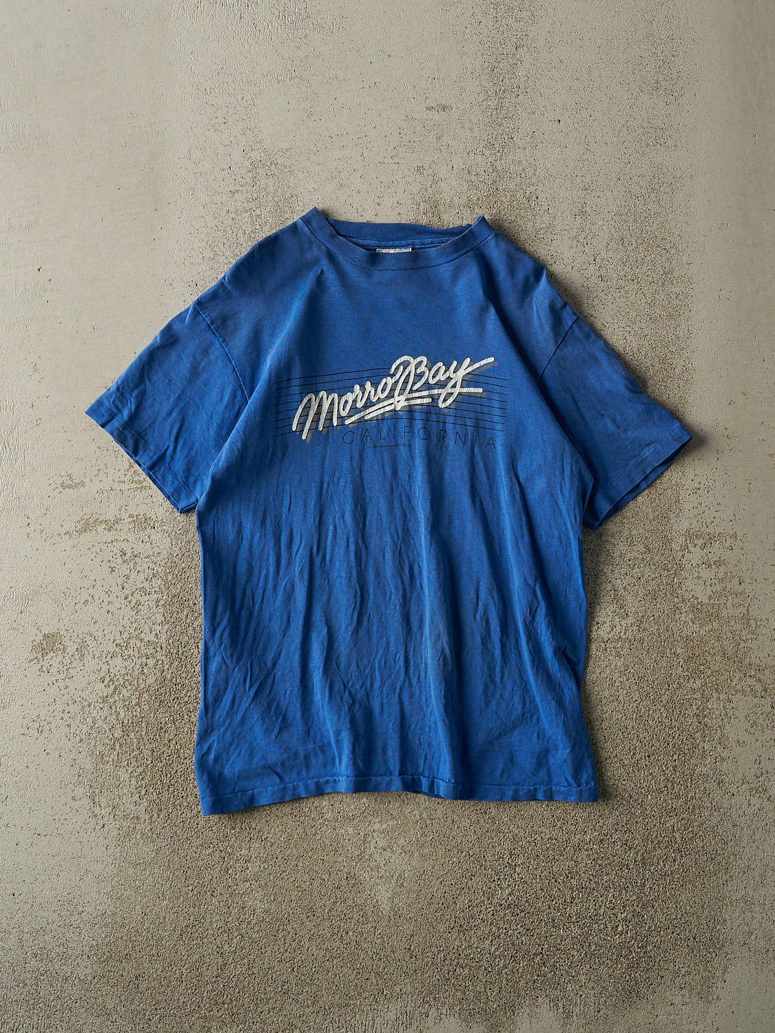 Vintage 90s Blue Morro Bay California Tee (XS/S)