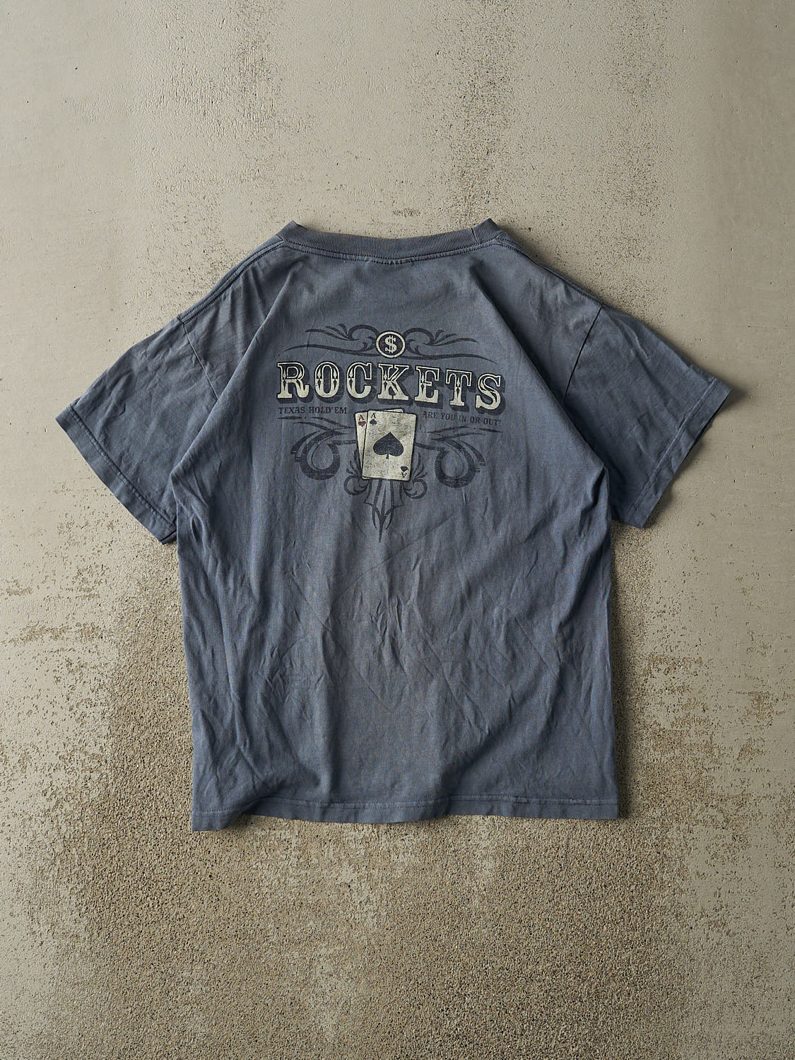 Vintage Y2K Washed Blue Aeropostale Poker Tee (S/M)