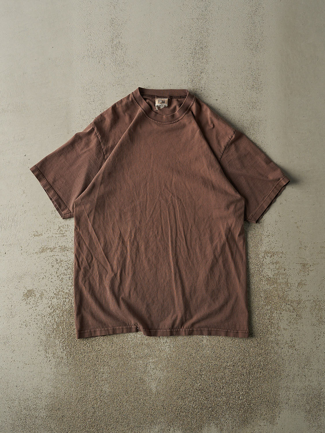 Vintage 90s Sun Faded Brown Blank Tee (L/XL)