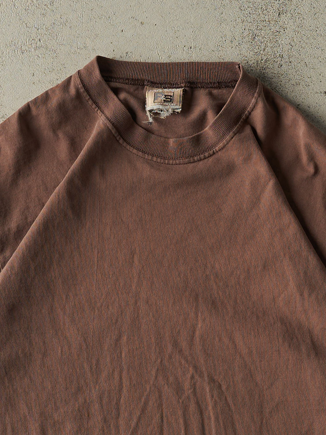 Vintage 90s Sun Faded Brown Blank Tee (L/XL)