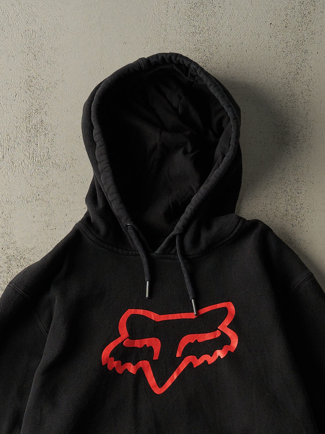 Vintage Y2K Black Fox Racing Hoodie (L/XL)