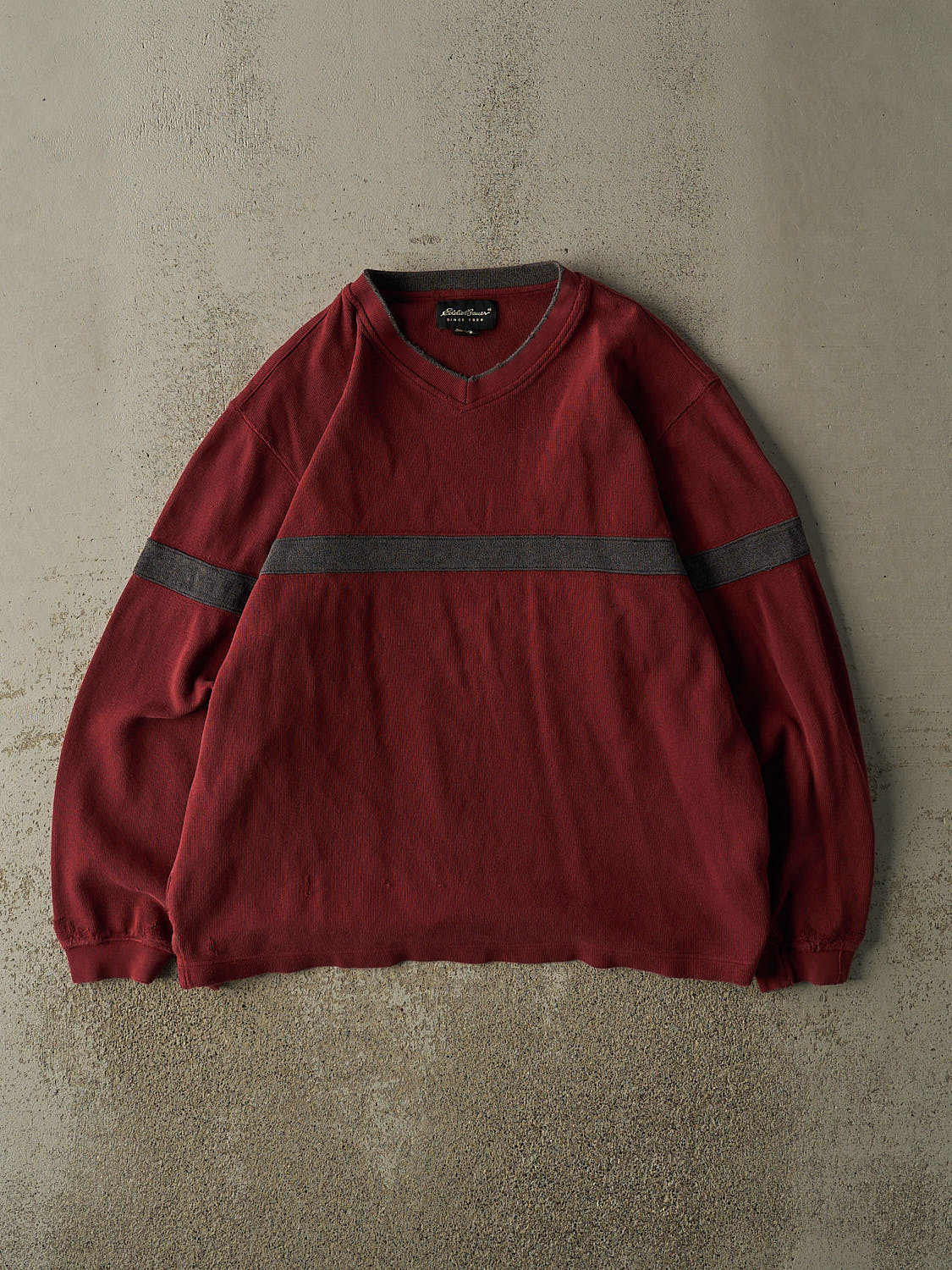 Vintage Y2K Burgundy Eddie Bauer Knit Long Sleeve (M/L)