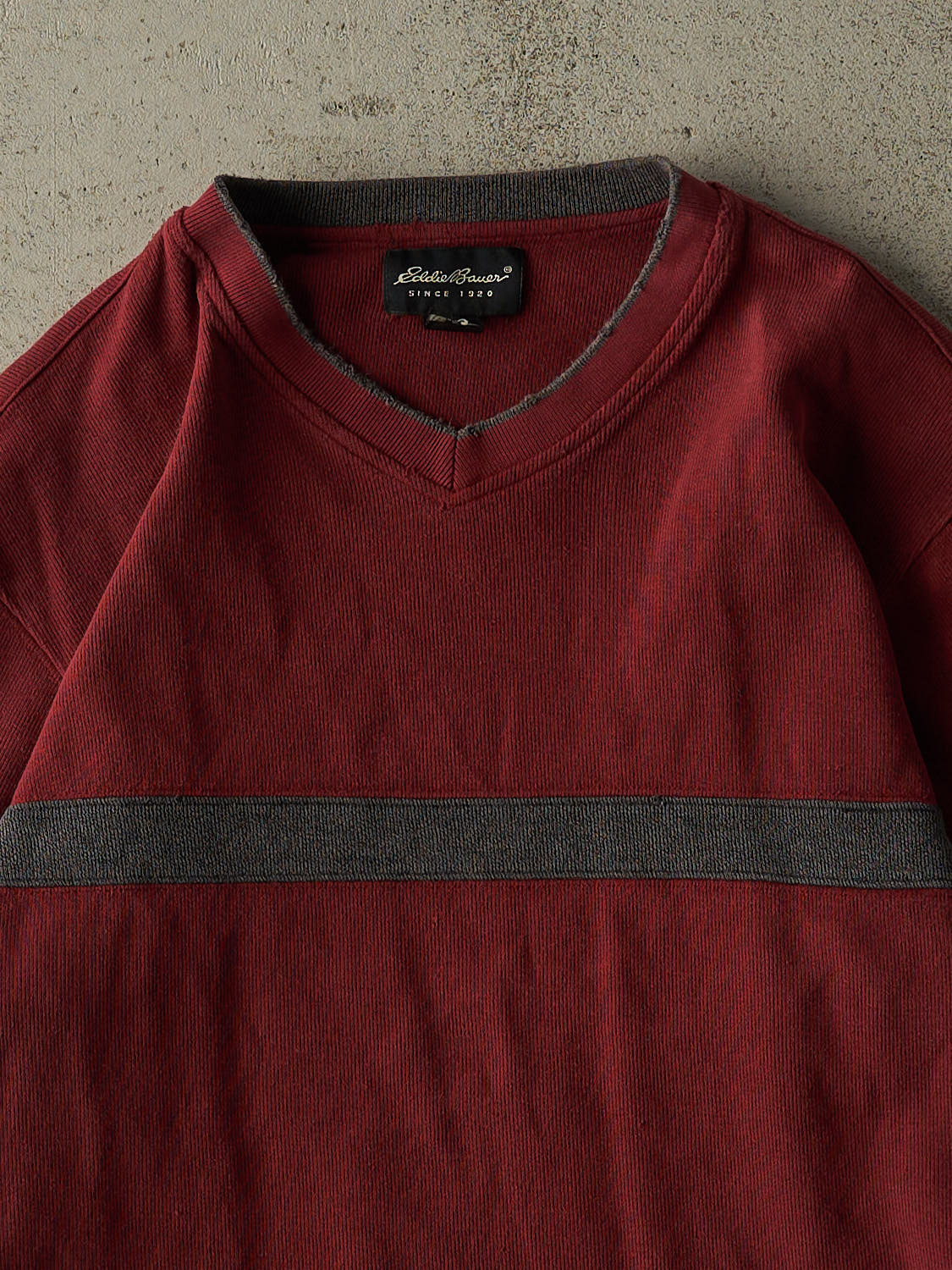 Vintage Y2K Burgundy Eddie Bauer Knit Long Sleeve (M/L)