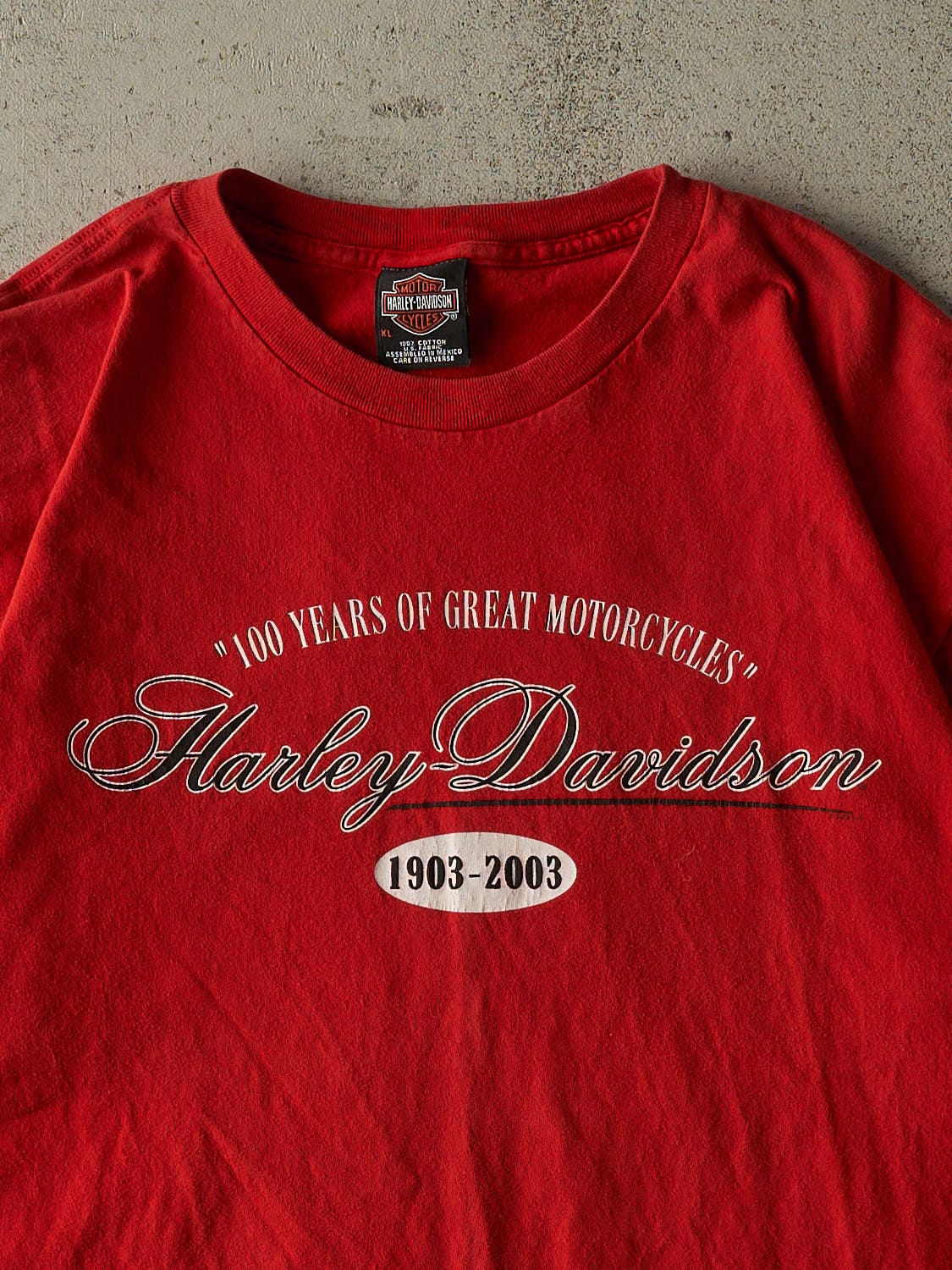 Vintage 03' Red Harley Davidson Perrysburg OH Tee (XL)