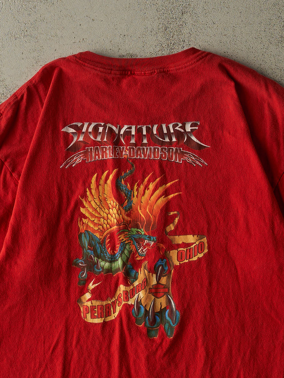 Vintage 03' Red Harley Davidson Perrysburg OH Tee (XL)