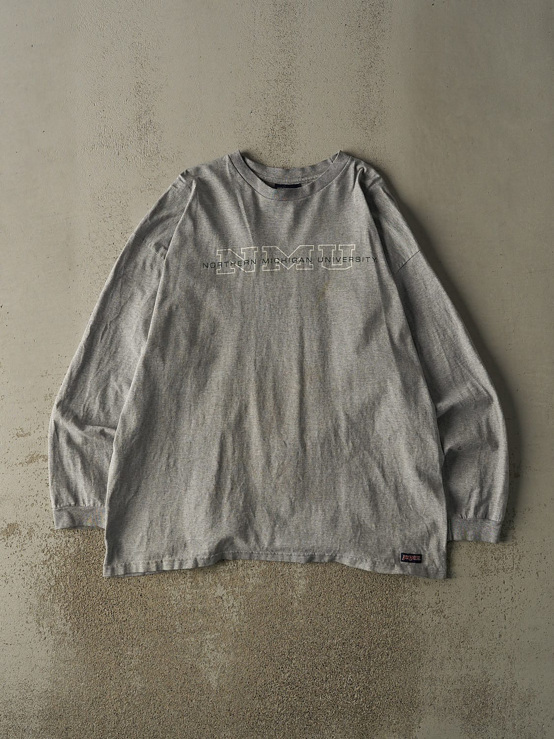 Vintage 90s Grey Northern Michigan University Long Sleeve (XXL)