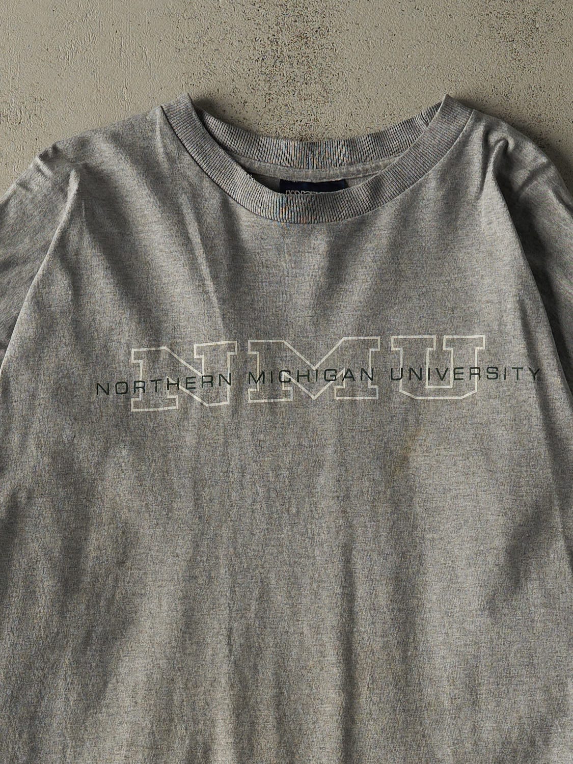 Vintage 90s Grey Northern Michigan University Long Sleeve (XXL)