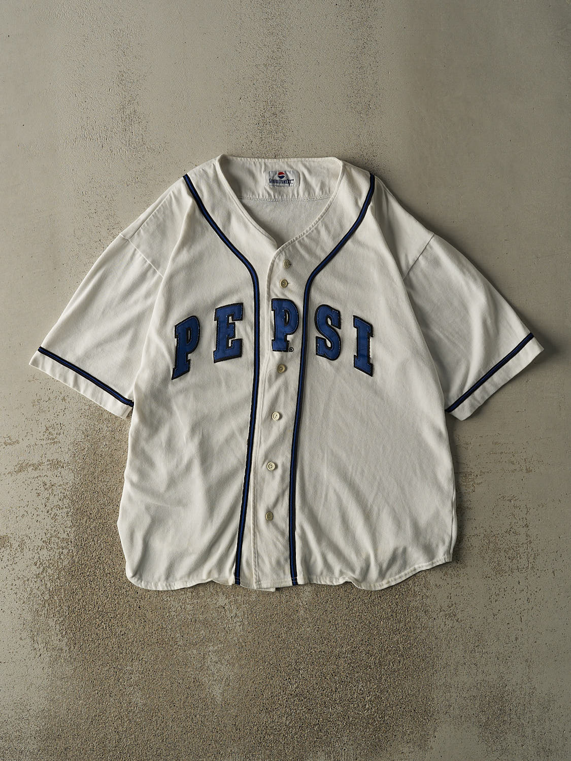 Vintage 90s White Pepsi Baseball Jersey (XL/XXL)