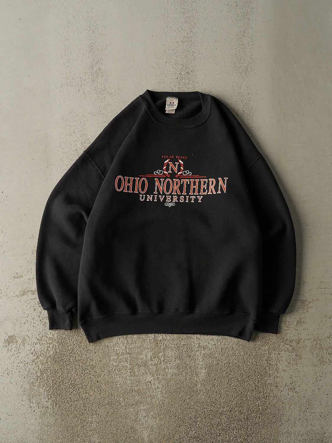 Vintage 90s Black Ohio Northern University Polar Bears Crewneck (L/XL)