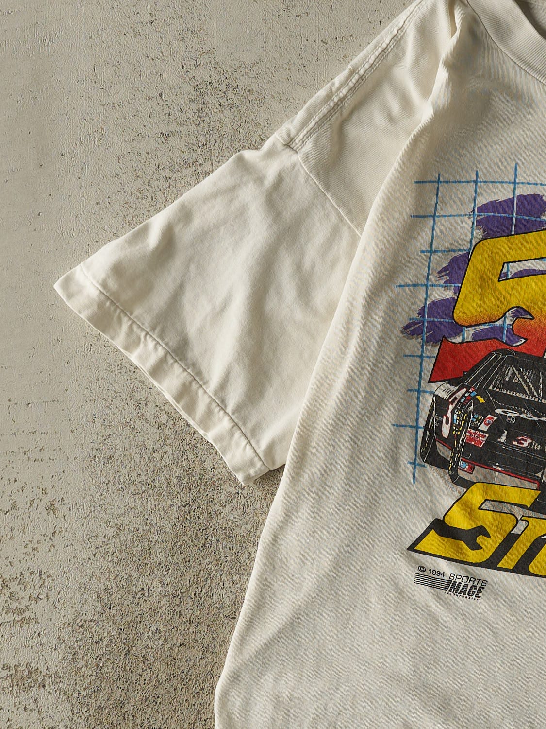 Vintage 94' White Dale Earnhardt Snap-On Racing Single Stitch Tee (L/XL)