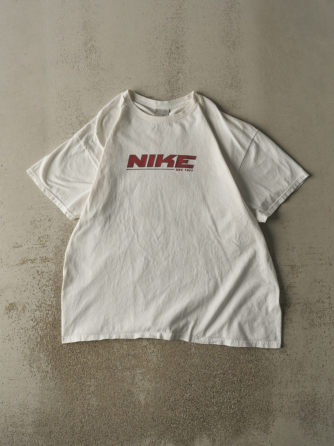 Vintage Y2K White Nike Logo Tee (XL/XXL)