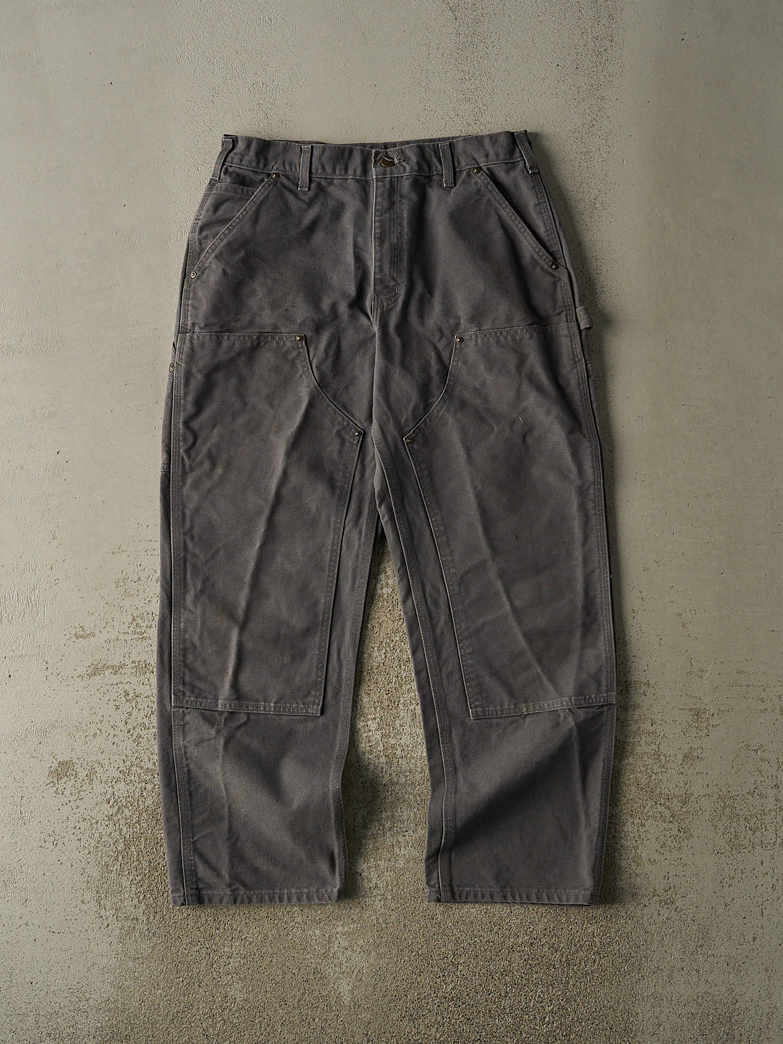 Vintage 90s Grey Carhartt Double Knee Carpenter Pants (33x30)