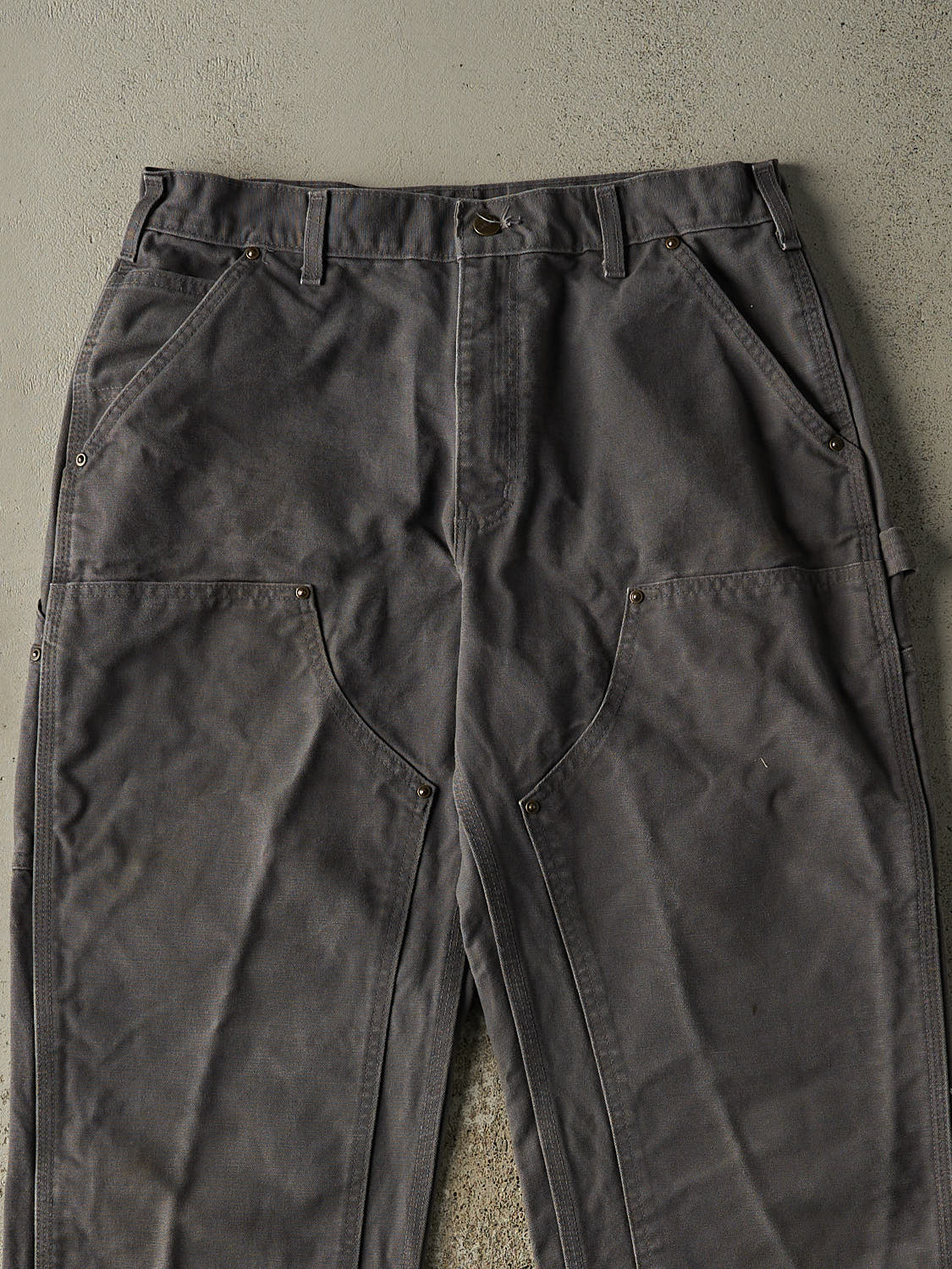 Vintage 90s Grey Carhartt Double Knee Carpenter Pants (33x30)