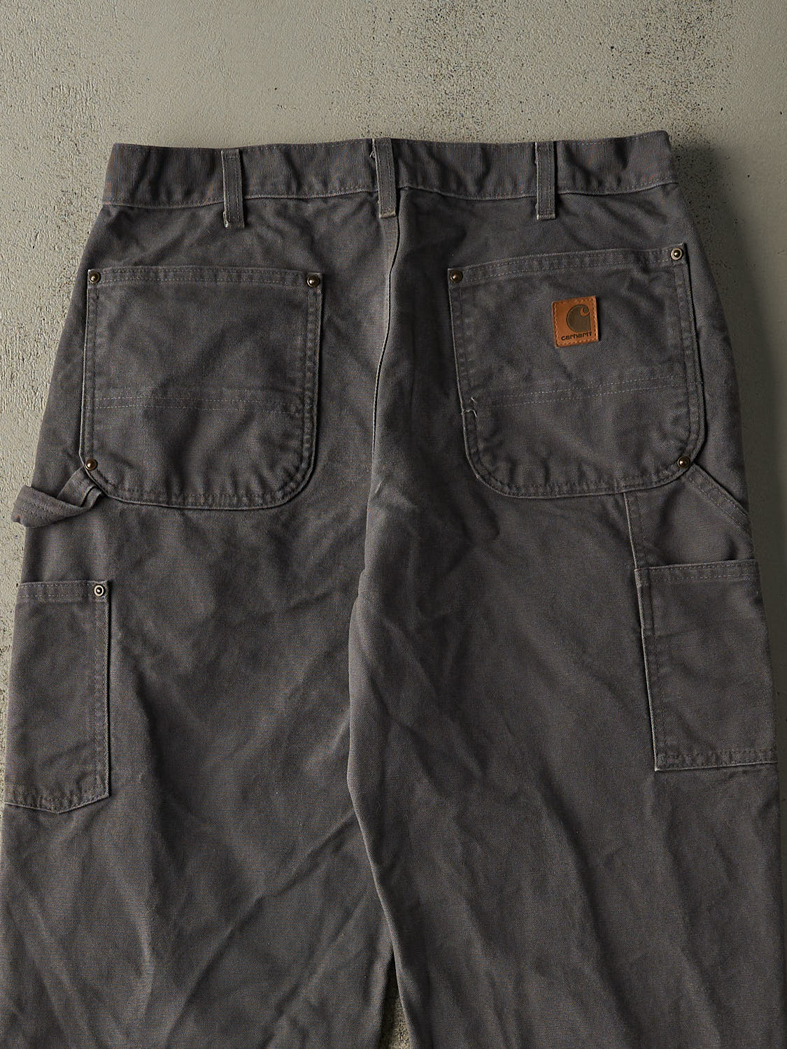 Vintage 90s Grey Carhartt Double Knee Carpenter Pants (33x30)