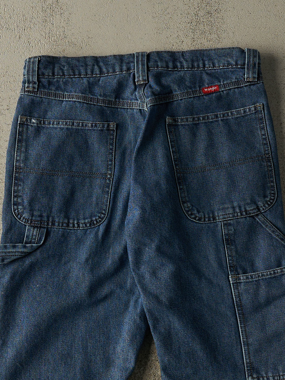 Vintage Y2K Dark Wash Wrangler Fleece Lined Carpenter Jeans (31x28.5)