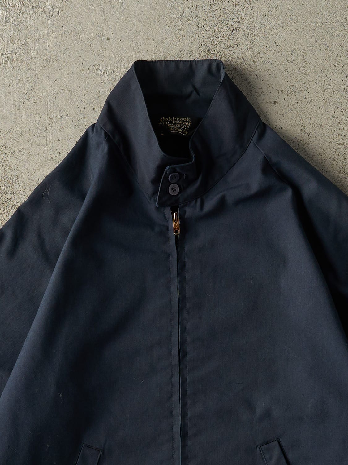 Vintage 70s Navy Blue Harrington Work Jacket (S)