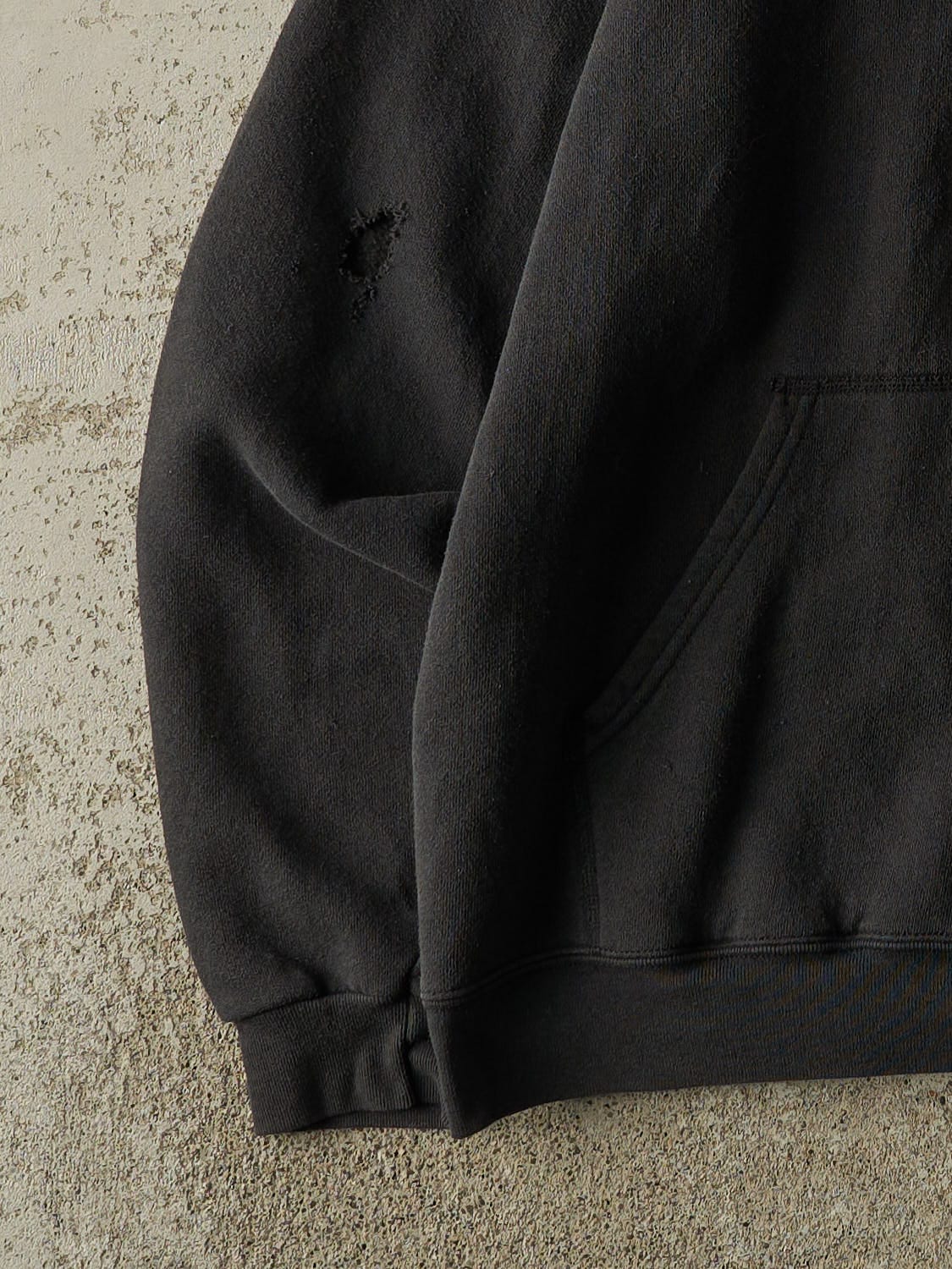 Vintage 90s Faded Black Blank Hoodie (M/L)