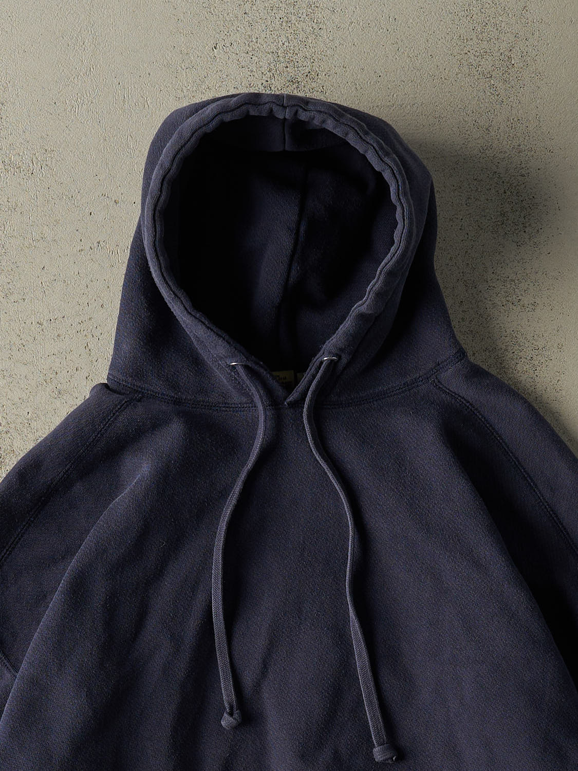 Vintage Y2K Navy Blue Russell Athletic Blank Hoodie (L/XL)