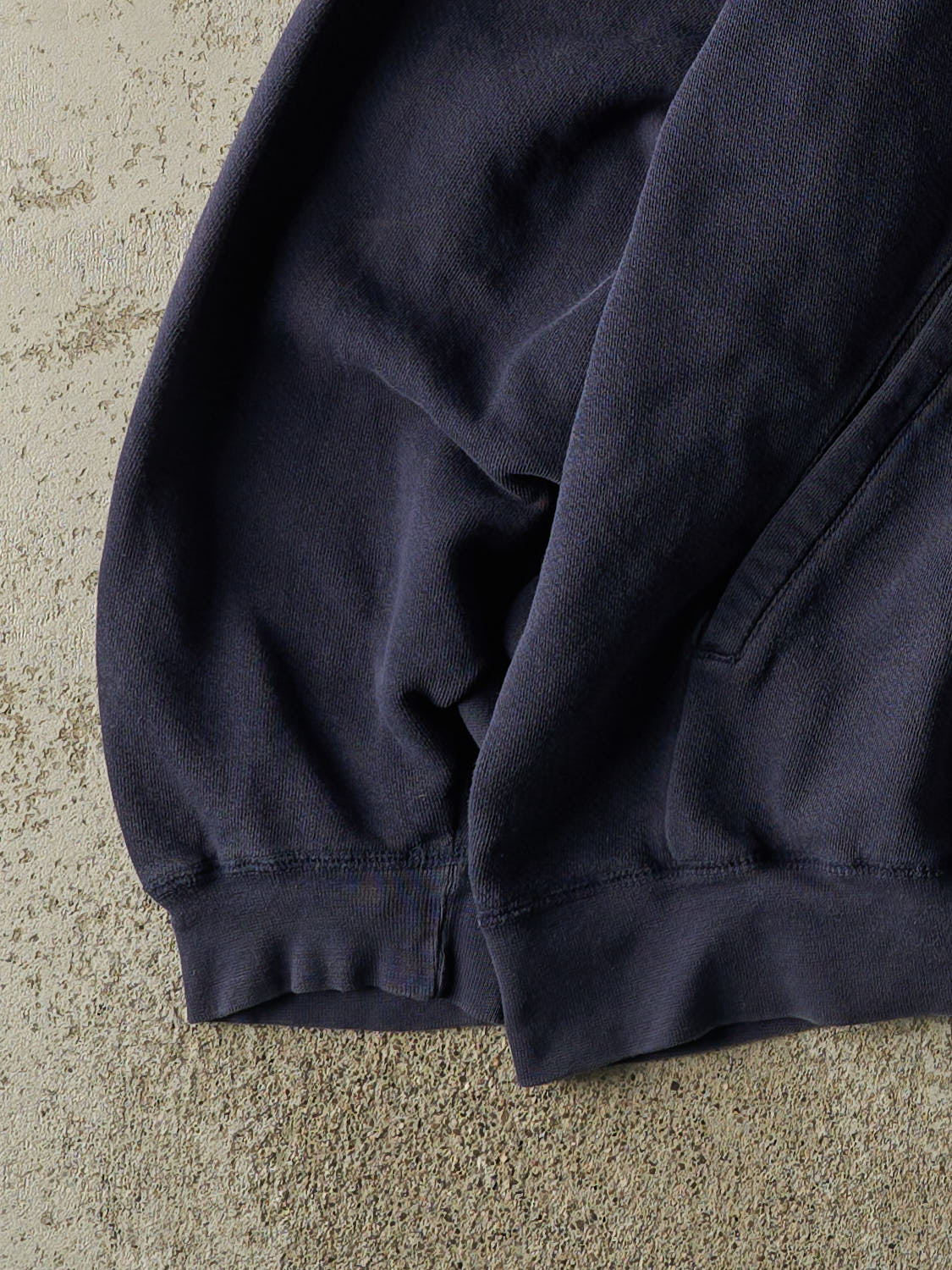 Vintage Y2K Navy Blue Russell Athletic Blank Hoodie (L/XL)