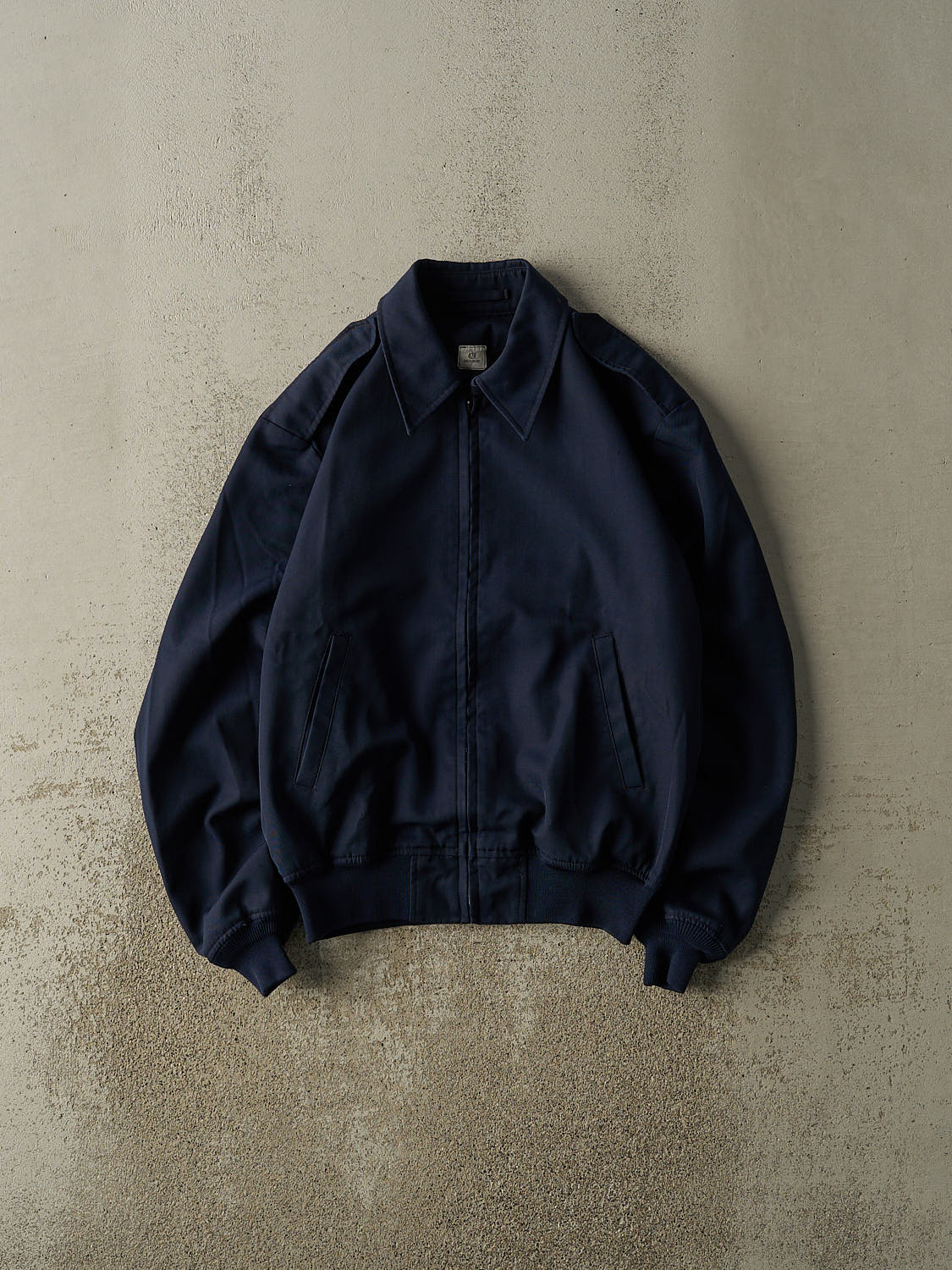 Vintage 90s Navy Blue Harrington Bomber Jacket (M/L)