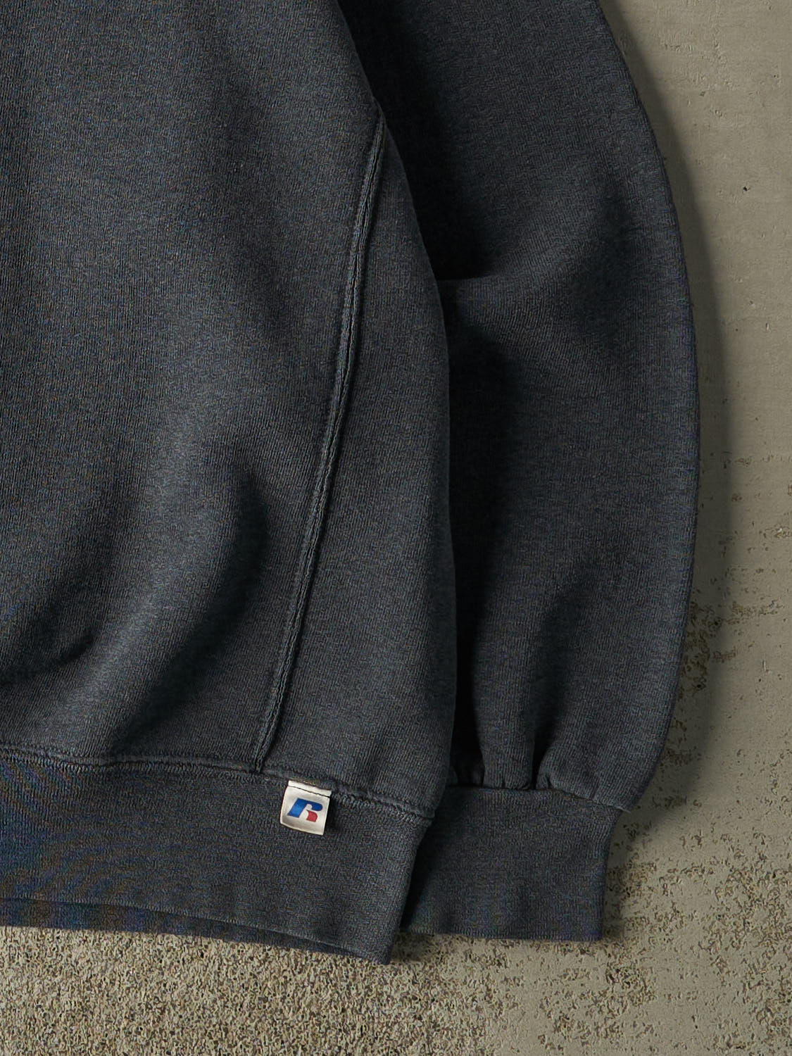 Vintage Y2K Charcoal Grey Russell Athletic Blank Crewneck (L)
