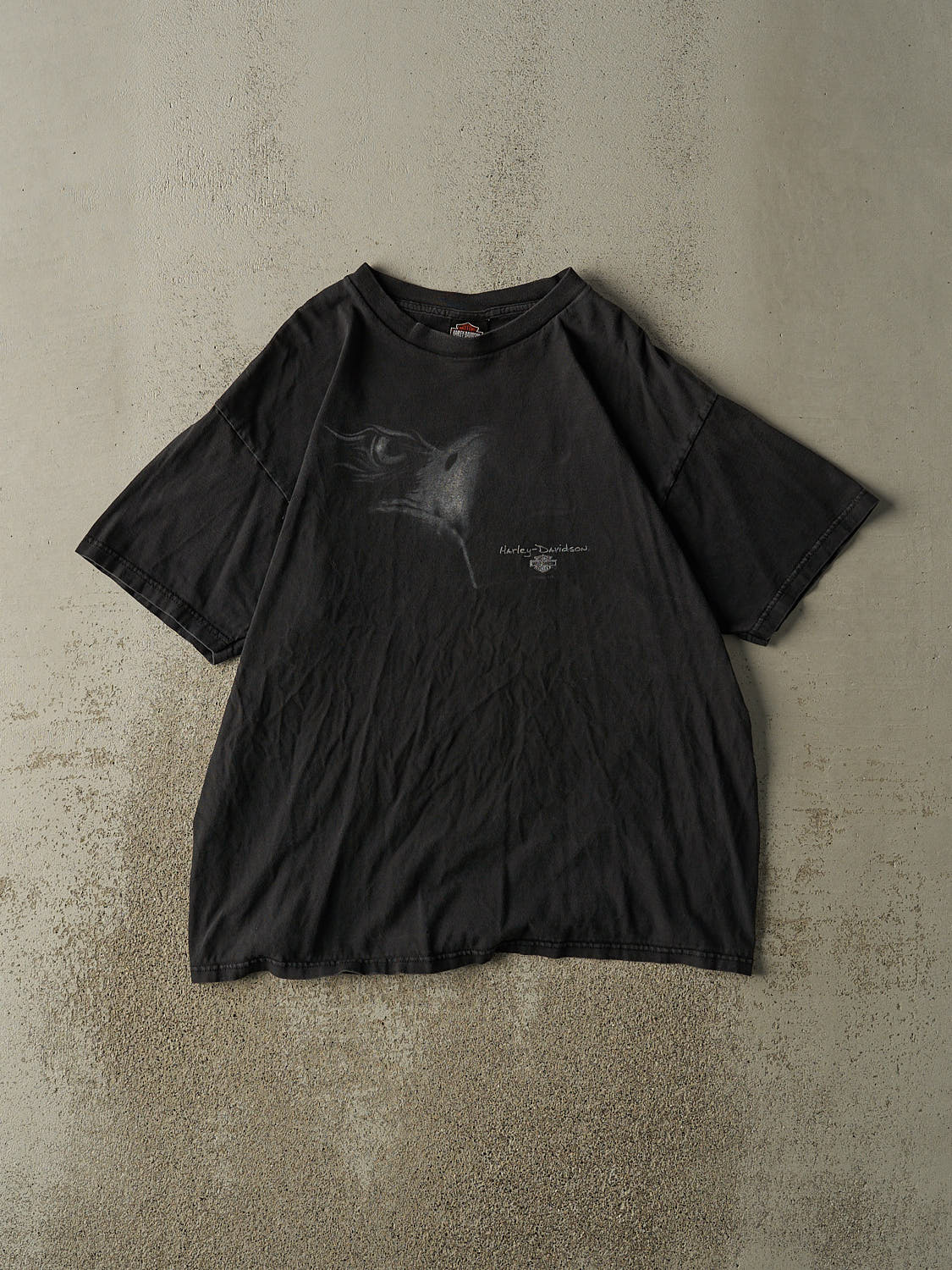 Vintage 03' Faded Black Harley Davidson Kenosha WI Tee (L/XL)
