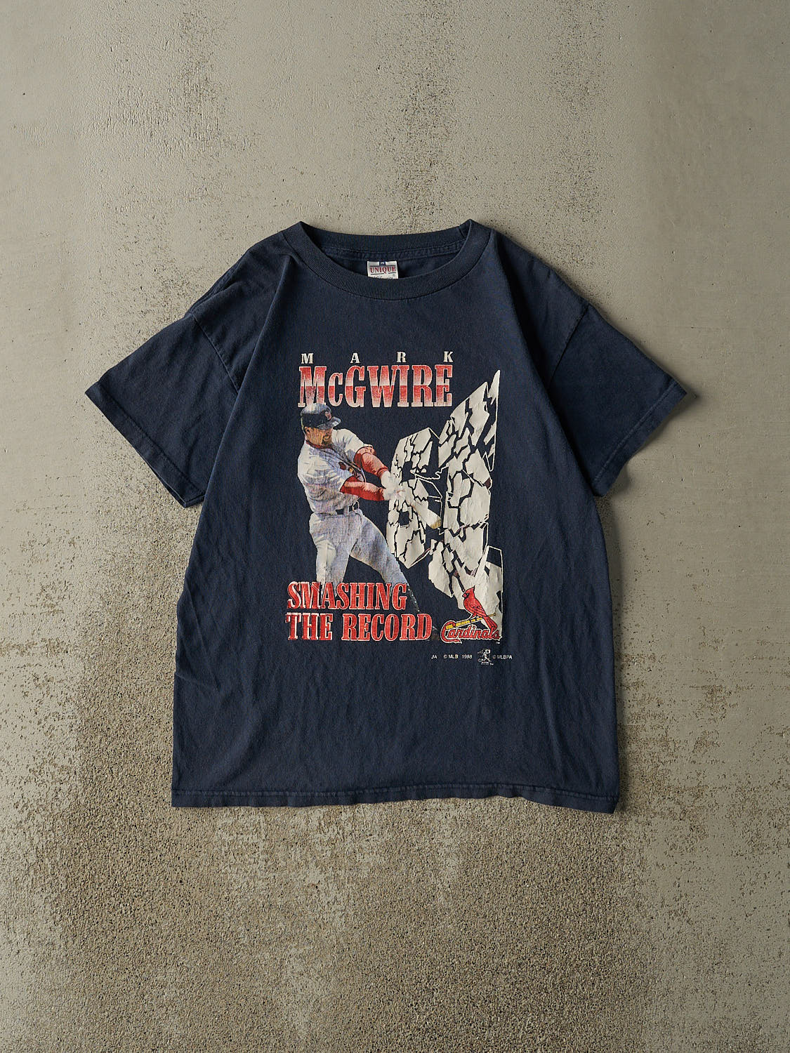 Vintage 98' Navy Blue St. Louis Cardinals Mark McGwire Tee (S)