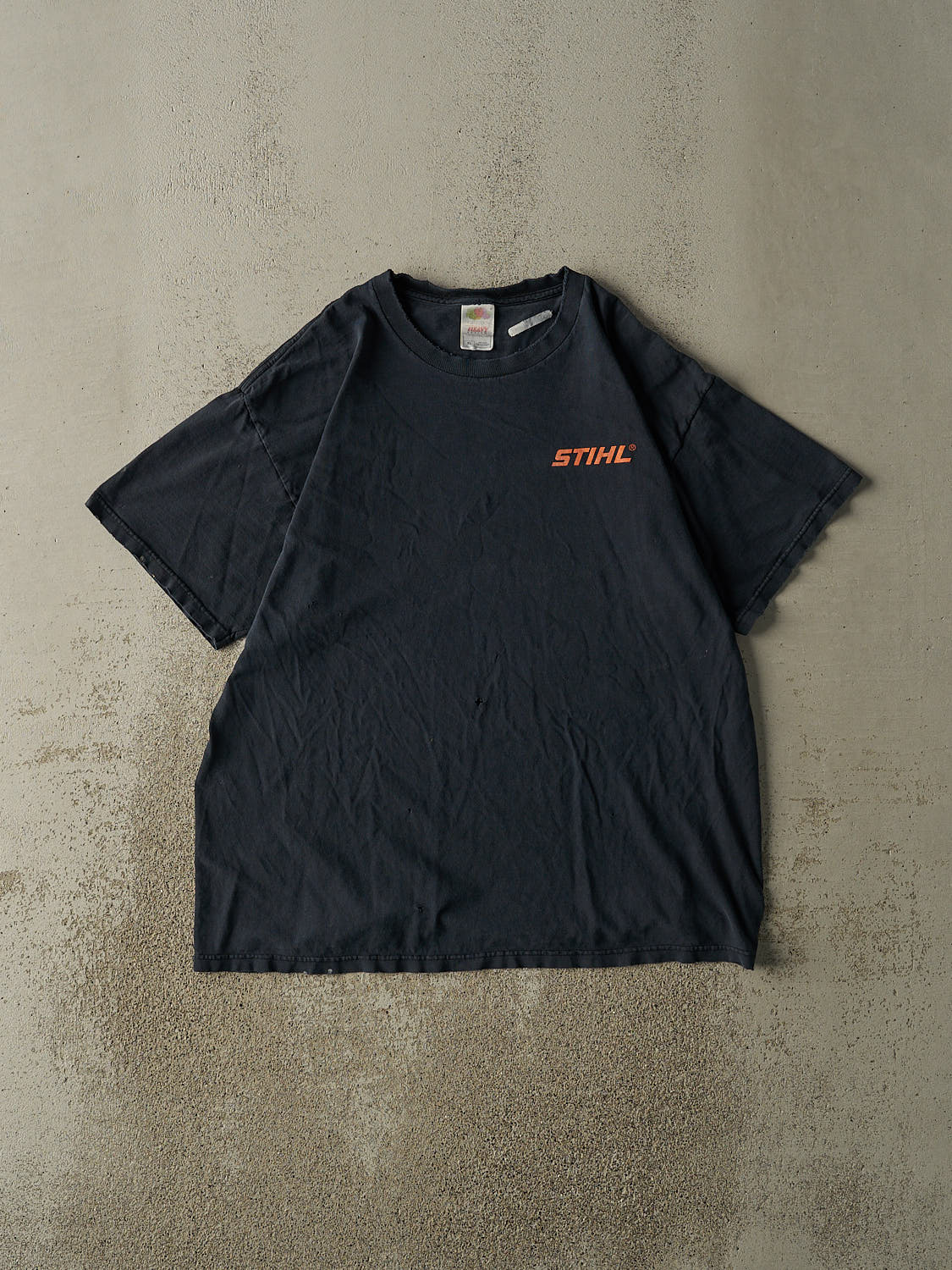 Vintage Y2K Navy Blue Stihl Logo Tee (XL)