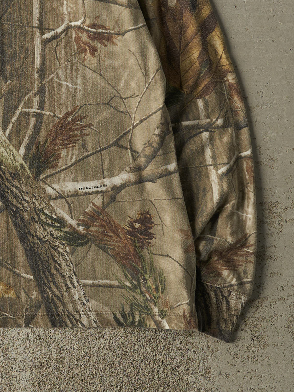 Vintage Y2K Camo Realtree Quarter Button Long Sleeve (S/M)