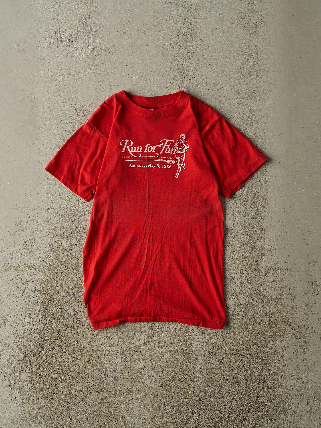 Vintage 86' Red Run For Fun Single Stitch Tee (XXS)