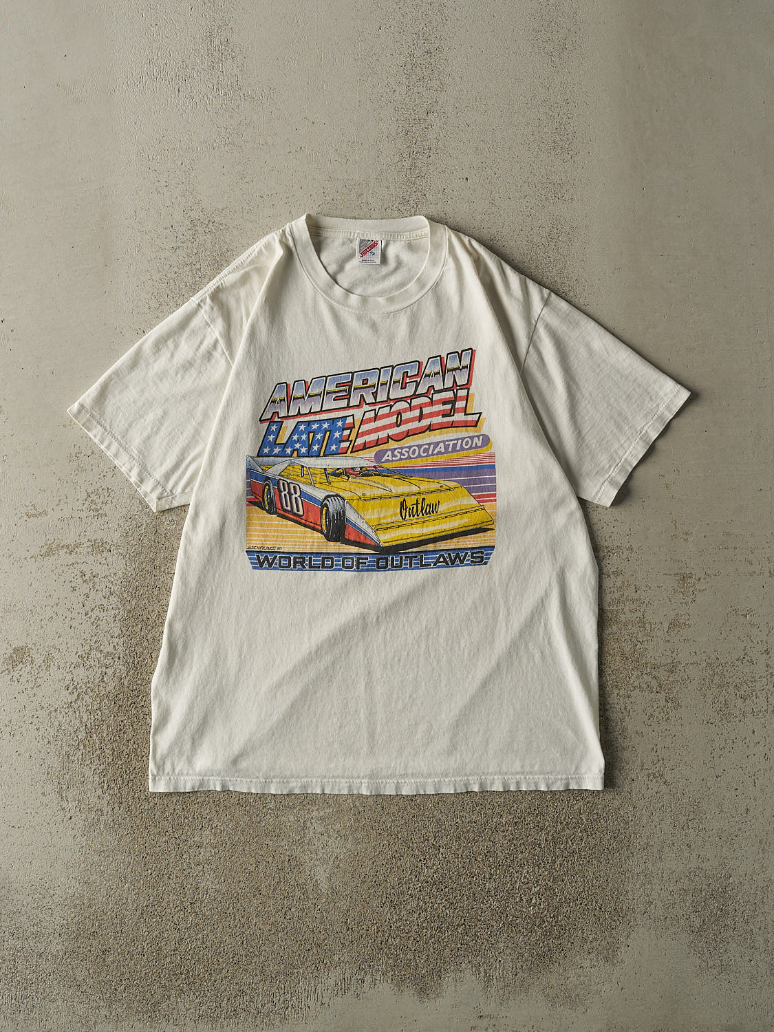 Vintage 88' White American Late Model Single Stitch Tee (L/XL)
