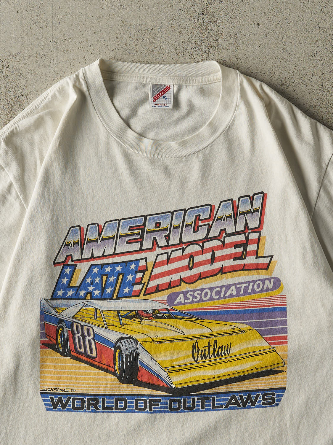 Vintage 88' White American Late Model Single Stitch Tee (L/XL)