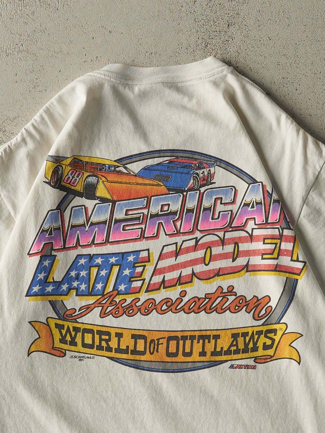 Vintage 88' White American Late Model Single Stitch Tee (L/XL)