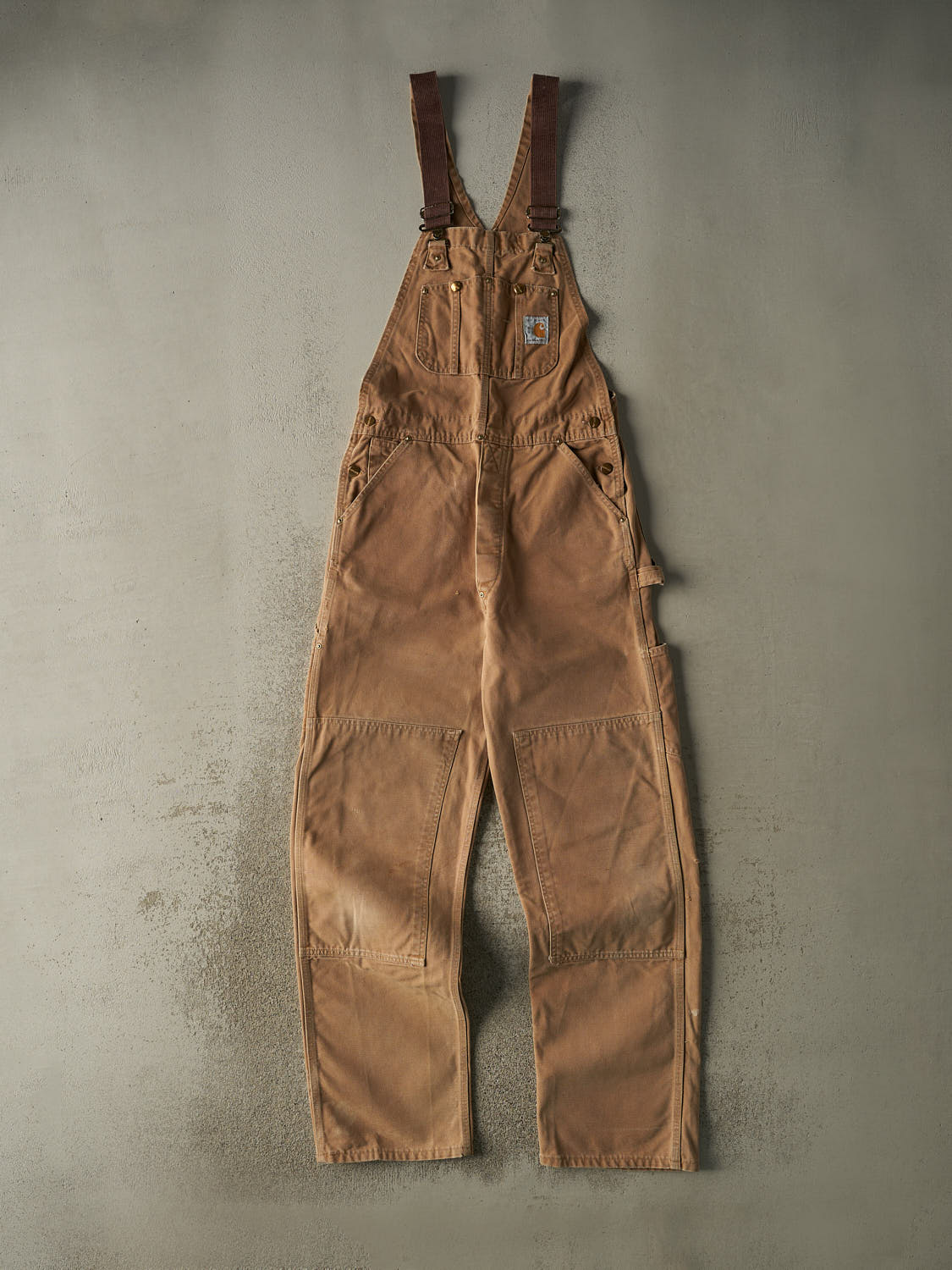 Vintage 89' Beige Carhartt Carpenter Overalls (32x34)
