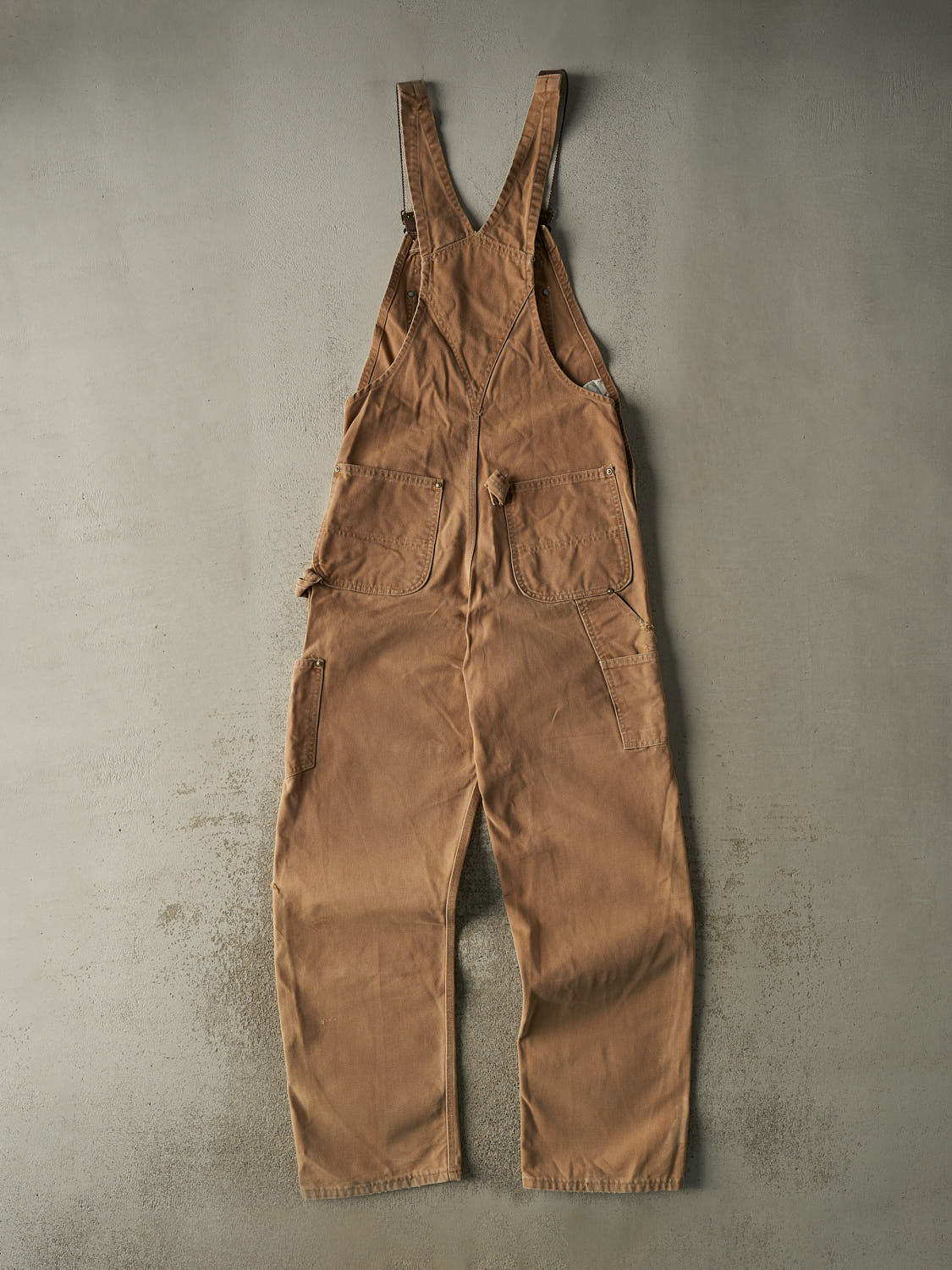 Vintage 89' Beige Carhartt Carpenter Overalls (32x34)