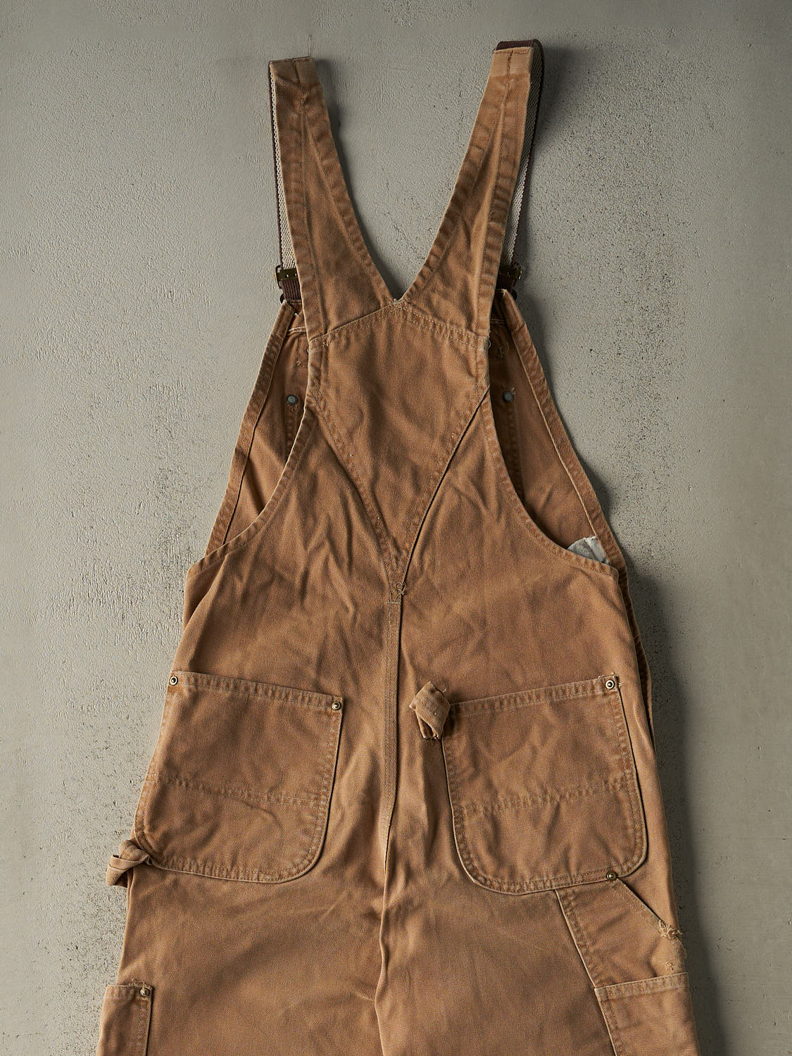 Vintage 89' Beige Carhartt Carpenter Overalls (32x34)