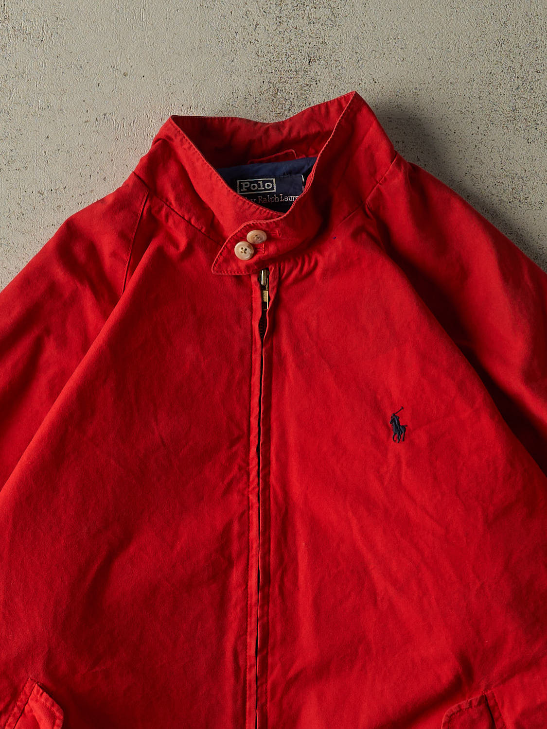 Vintage 90s Red Polo by Ralph Lauren Harrington Jacket (XL)
