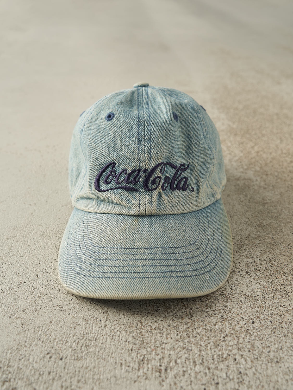 Vintage 90s Light Wash Coca-Cola Embroidered Strapback (O/S)