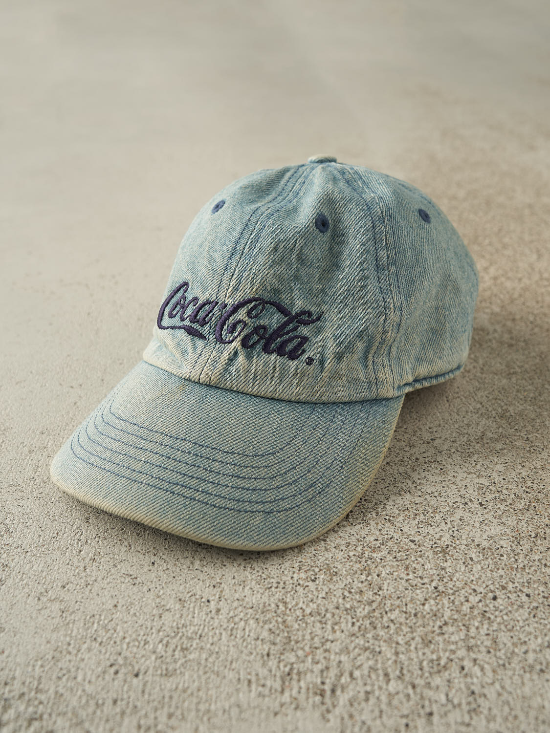 Vintage 90s Light Wash Coca-Cola Embroidered Strapback (O/S)
