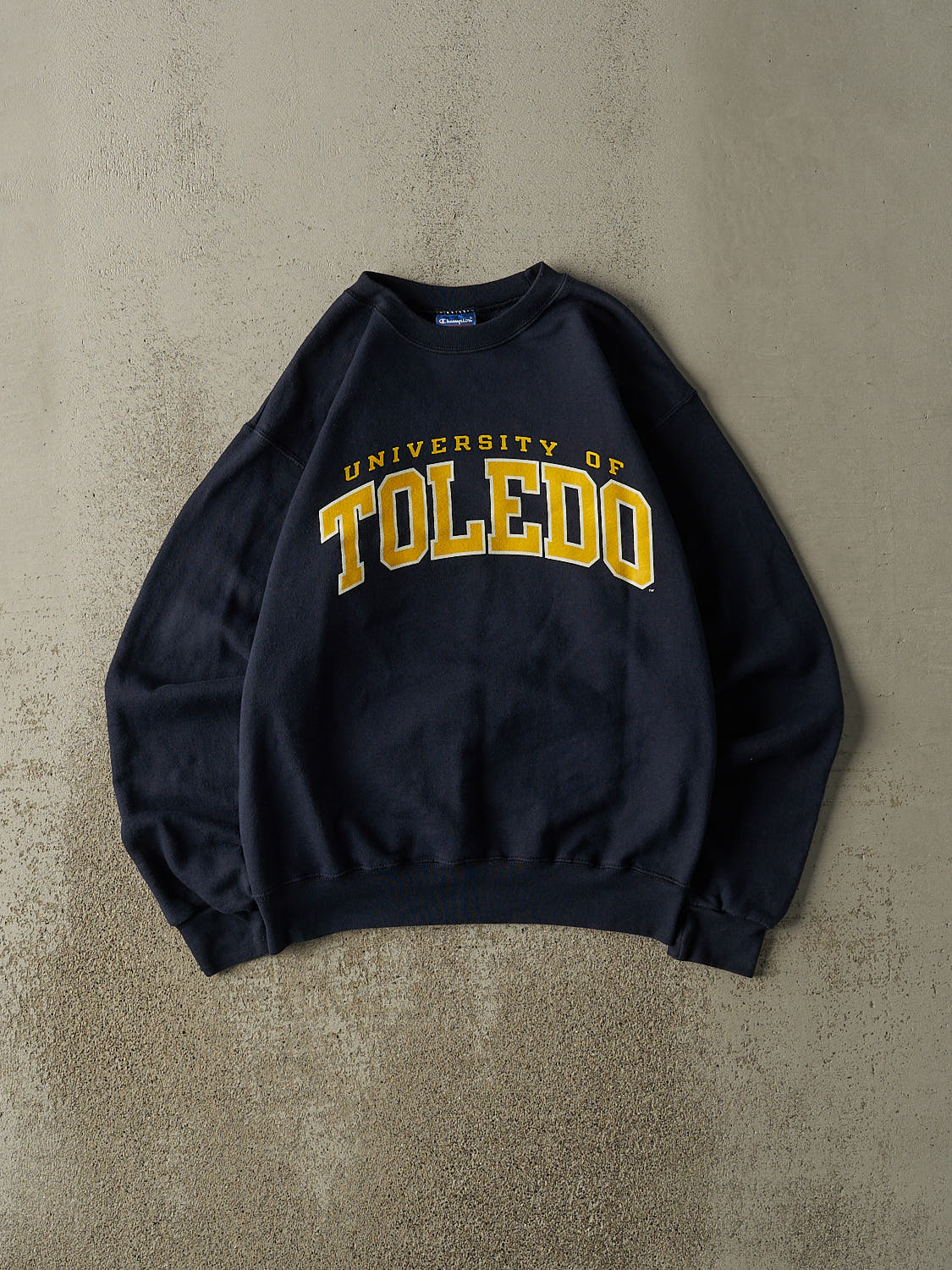 Vintage 90s Navy Blue Champion University of Toledo Crewneck (S/M)