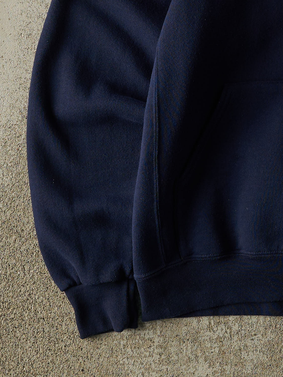 Vintage Y2K Navy Blue Russell Athletic Blank Hoodie (S)