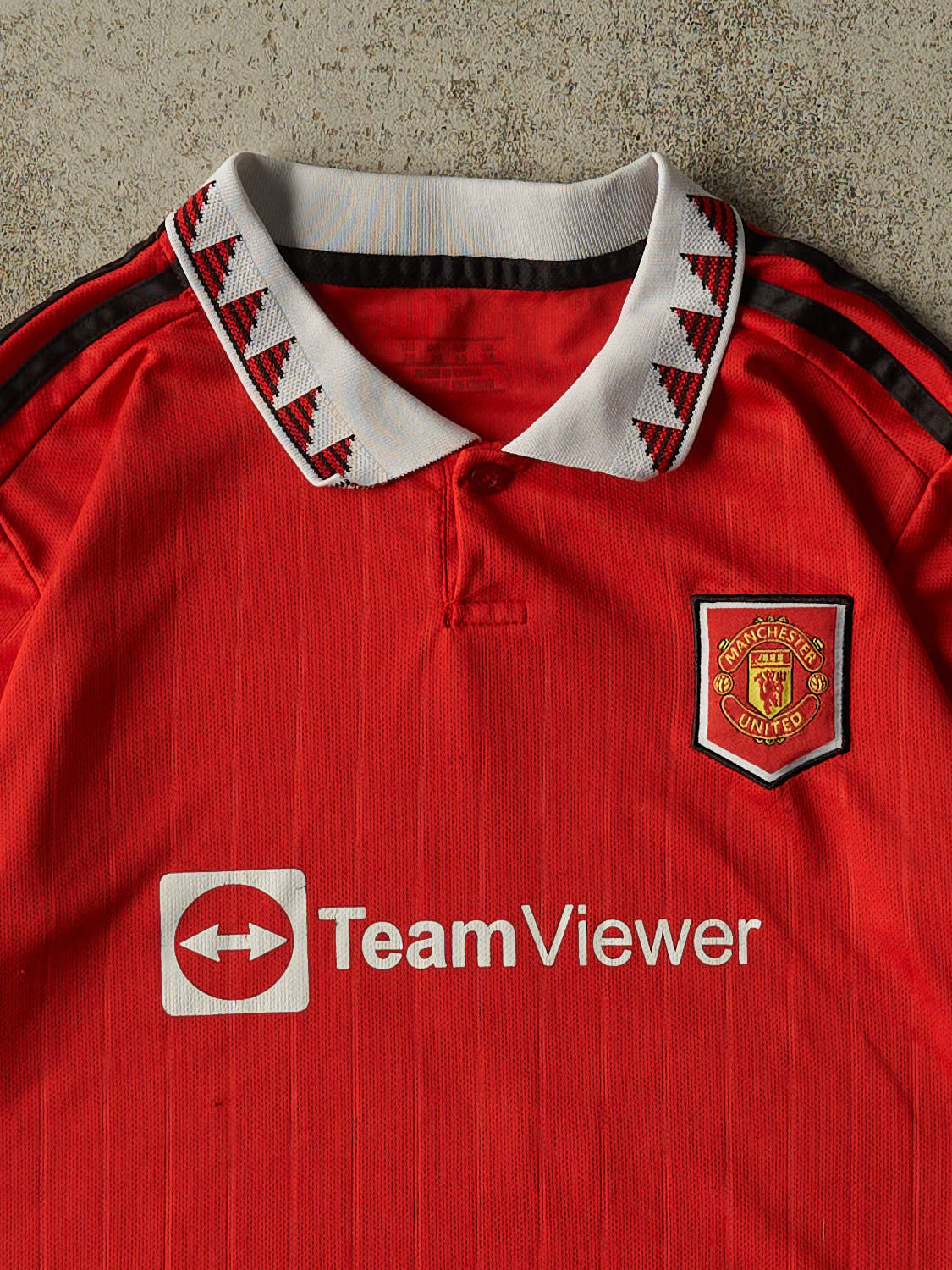 Vintage Y2K Red Manchester United #7 Ronaldo Soccer Jersey (XS/S)