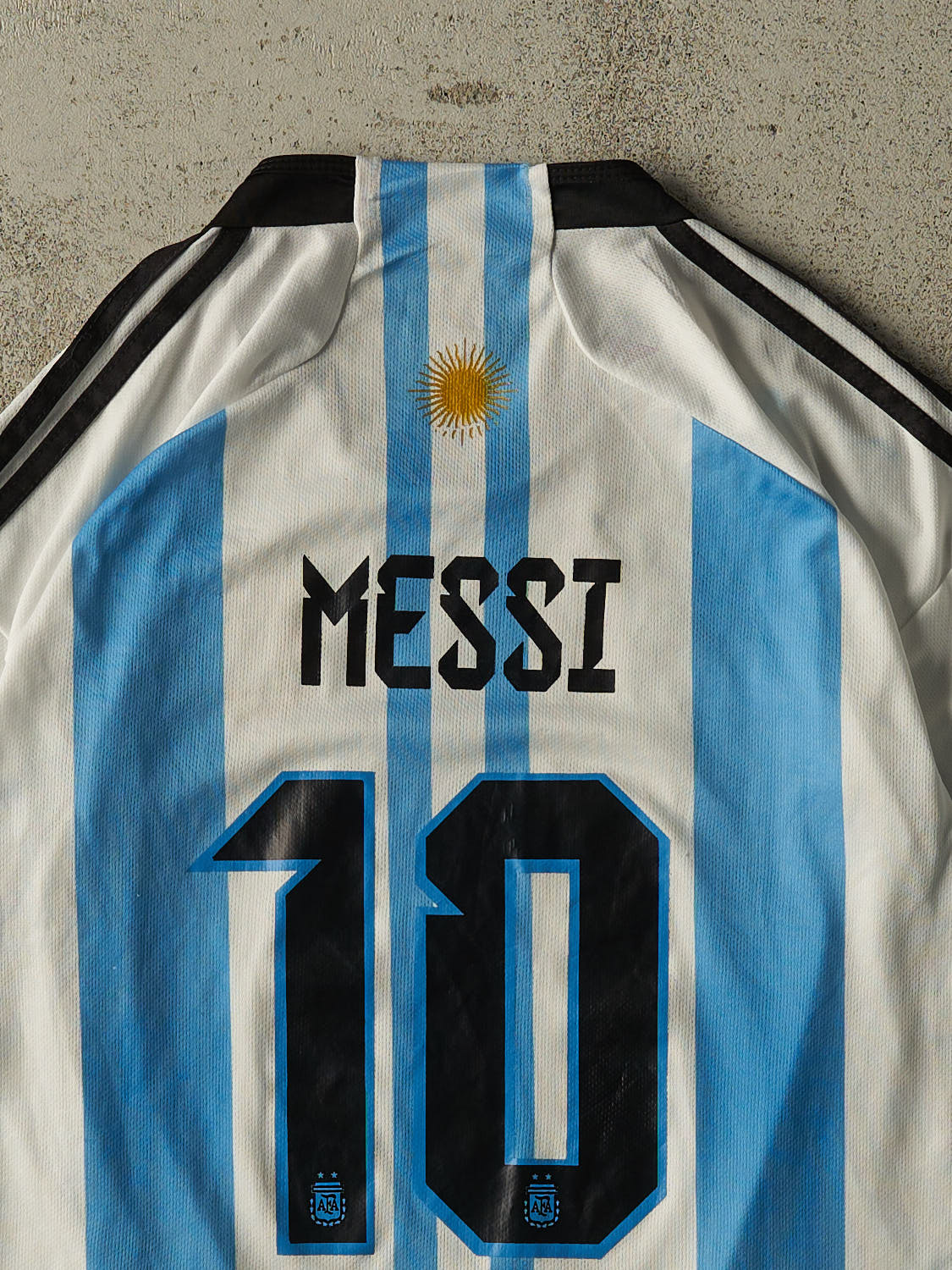 22' White Argentina #10 Lionel Messi Soccer Jersey (S/M)