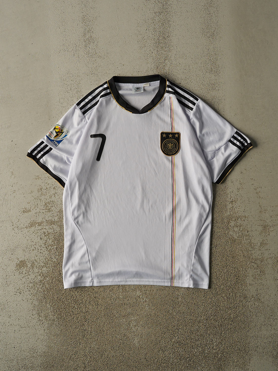Vintage 10' White Germany #7 Schweinsteiger Fifa World Cup Soccer Jersey (L/XL)