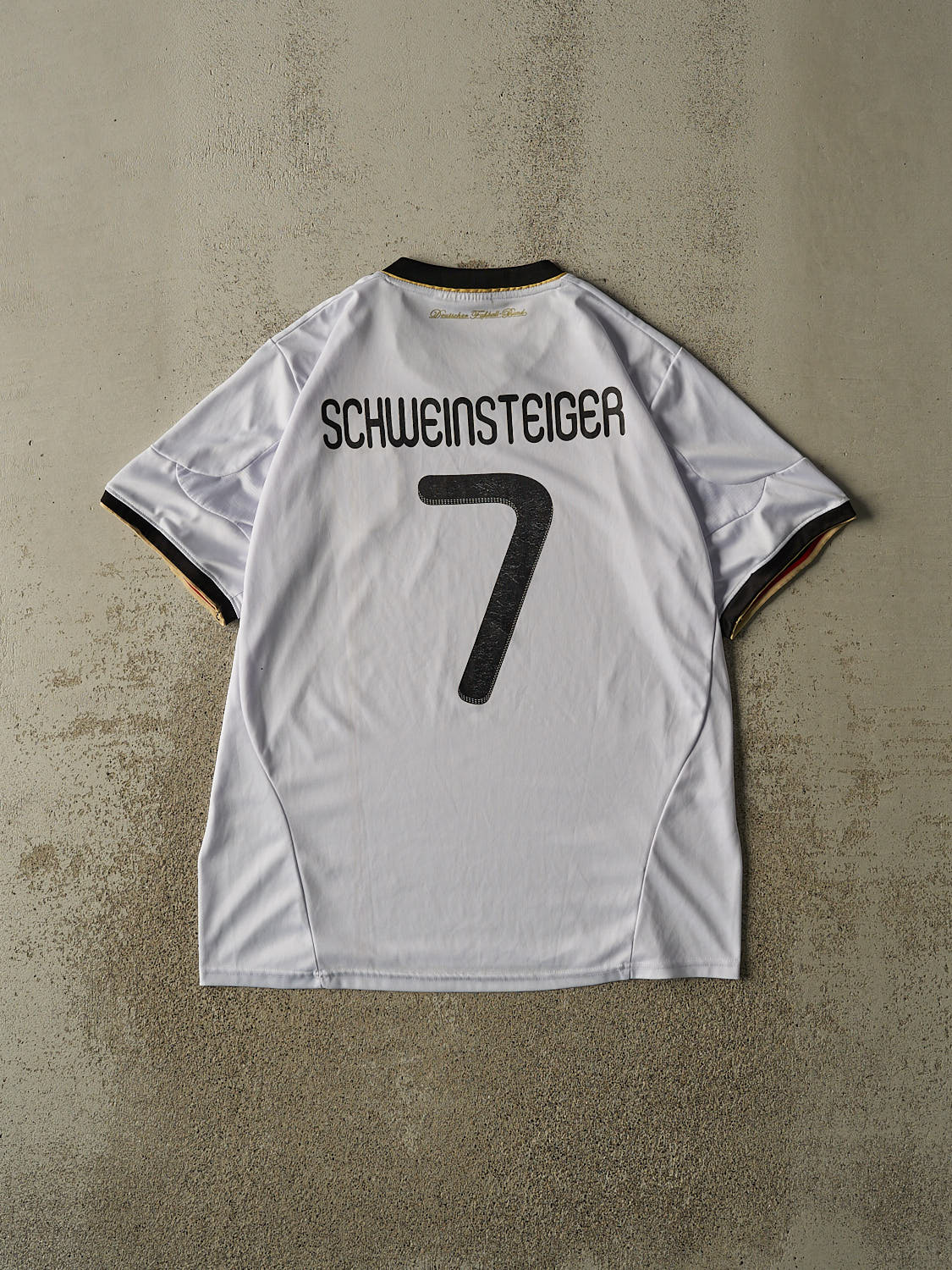Vintage 10' White Germany #7 Schweinsteiger Fifa World Cup Soccer Jersey (L/XL)