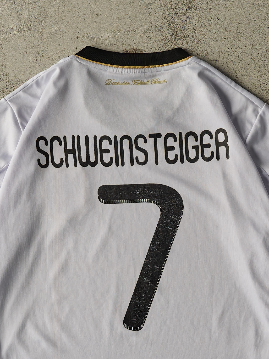 Vintage 10' White Germany #7 Schweinsteiger Fifa World Cup Soccer Jersey (L/XL)
